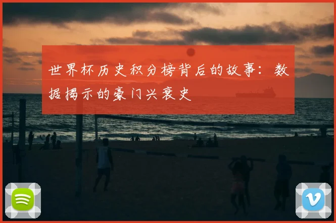 世界杯历史积分榜背后的故事:数据揭示的豪门兴衰史